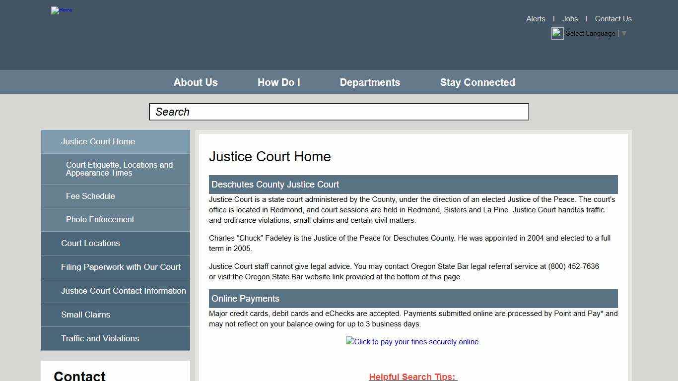 Justice Court Home Deschutes County Oregon